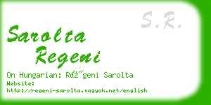 sarolta regeni business card